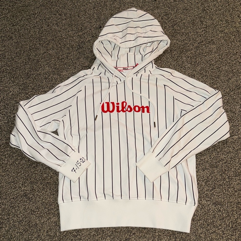 Custom Wilson Striped Chicago U.S.A. Sweatshirt